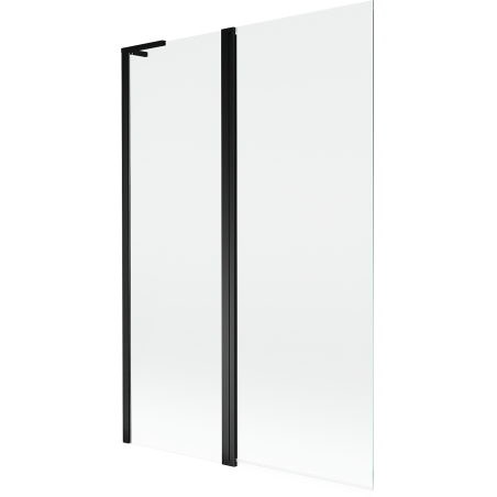 Mexen Mist L vonios kambario ekranas, dvisparnis, 120 x 150 cm, skaidrus, juodas - 8A9L-120-011-70-00