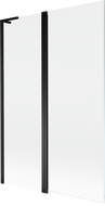 Mexen Mist L vonios kabinos 2-durys 110 x 150 cm, skaidrus, juodas - 8A9L-120-011-70-00
