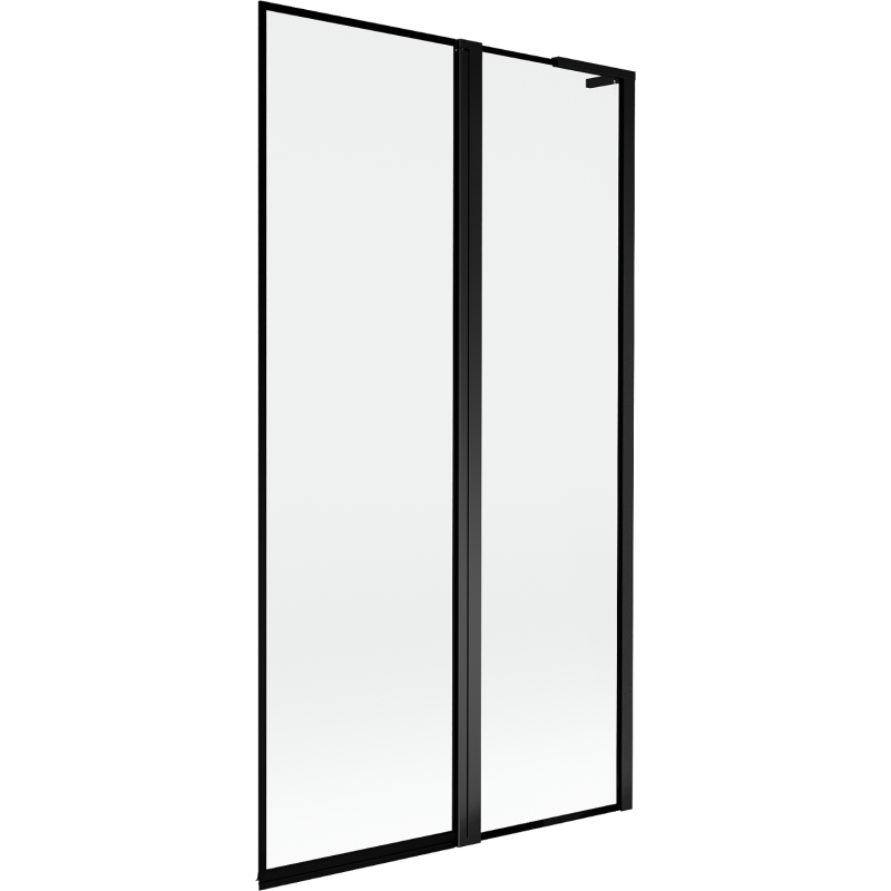 Mexen Mist L vonios ekrano dvisparnė durų sistema dešinė 100 x 150 cm, juodas rėmas, juoda - 8A9L-100-011-70-70-P