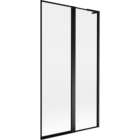 Mexen Mist L vonios ekrano dvisparnė durų sistema dešinė 100 x 150 cm, juodas rėmas, juoda - 8A9L-100-011-70-70-P