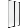 Mexen Mist L vonios ekrano dvisparnė durų sistema dešinė 100 x 150 cm, juodas rėmas, juoda - 8A9L-100-011-70-70-P