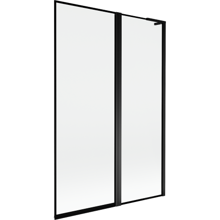 Mexen Mist L vonios kambario pertvara 2-panelinė dešinė 120 x 150 cm, juodas rėmas, juodas - 8A9L-120-011-70-70-P