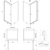 Mexen Mist-B atvira dušo kabina 70 x 120 cm, skaidri, juoda - 8A2T-070-120-70-00