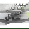 Mexen Silo laisvai pastatoma dešinė kampinė rifliuota vonia 170 x 80 cm, balta, perpylimas gun metal - 52891708000P-95