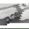 Mexen Silo laisvai pastatoma kampinė vonia dešinė rifliuota 170 x 80 cm, balta, išleidimas nikelis šlifuotas - 52891708000P-97