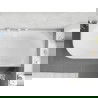 Mexen Silo laisvai pastatoma kampinė dešinė rifliuota vonia 170 x 80 cm, balta/juoda, baltas perpylimas - 52891708075P-20