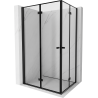 Mexen Mist-F Duo sulankstoma dušo kabina 120 x 70 cm, juodas rėmas, juoda - 8A6-120L-070P-70-70