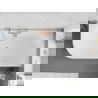 Mexen Silo laisvai stovinti kampinė dešinė rifliuota vonia 170 x 80 cm, balta/juoda, persikų auksas - 52891708075P-60