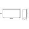 Mexen X-Wall-NR įleidžiama lentyna be apvado 30 x 20 cm, inox - 1911302010