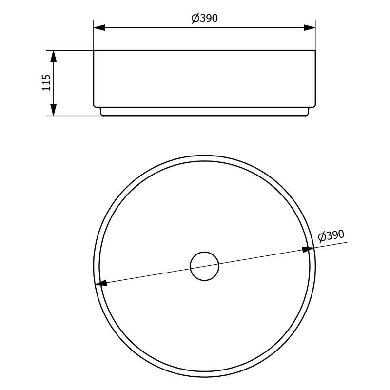 Mexen Felicia antstalinė praustuvas 39 x 39 cm, pilkas akmuo - 21363962
