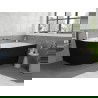 Mexen Silo laisvai pastatoma kampinė dešinioji rifliuota vonia 170 x 80 cm, balta/juoda, perpylimas gun metal - 52891708075P-95