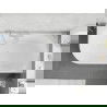 Mexen Silo laisvai pastatoma kampinė dešinė vonia 170 x 80 cm, balta/juoda, matinio nikelio perpylimas - 52891708075P-97