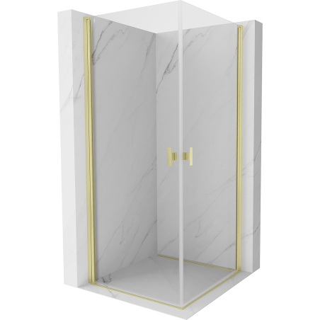 Mexen Mist-B Duo varstoma dušo kabina 85 x 85 cm, skaidri, šlifuotas auksas - 8A2-085-085-55-00