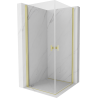 Mexen Mist-B Duo varstoma dušo kabina 85 x 85 cm, skaidri, šlifuotas auksas - 8A2-085-085-55-00