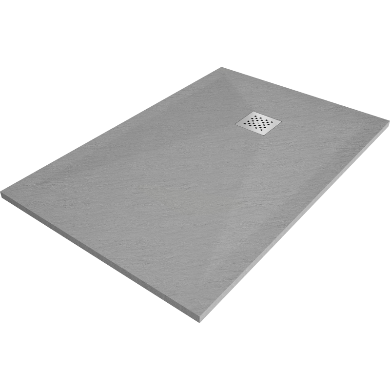 Mexen Stone+ Kompozitinis stačiakampis dušo padėklas 90 x 70 cm, Pilka-Betonas - 44617090