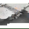 Mexen Silo laisvai stovinti kampinė vonia kairė rifliuota 170 x 80 cm, balta/pilka, persikinis auksas - 52891708062L-60