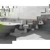 Mexen Silo laisvai stovinti kampinė vonia kairė rifliuota 170 x 80 cm, balta/pilka, persikinis auksas - 52891708062L-60