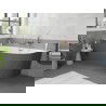 Mexen Silo laisvai stovinti akrilinė kampinė vonia 170 x 80 cm, balta/pilka, varinis perpildymas - 52891708062L-65