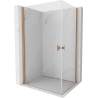 Mexen Mist-B Duo atveriama dušo kabina 90 x 85 cm, skaidri, šlifuotas varis - 8A2-090-085-65-00