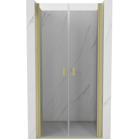 Mexen Mist atveriamos dušo durys 85 cm, skaidrios, šlifuotas auksas - 8A7-085-000-55-00