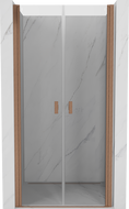 Mexen Mist atveriamos dušo durys 85 cm, skaidrios, šlifuotas varis - 8A7-085-000-65-00