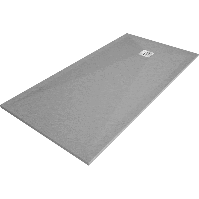 Mexen Stone+ Kompozitinis stačiakampis dušo padėklas 180 x 80 cm, Pilka-Betonas - 44618018