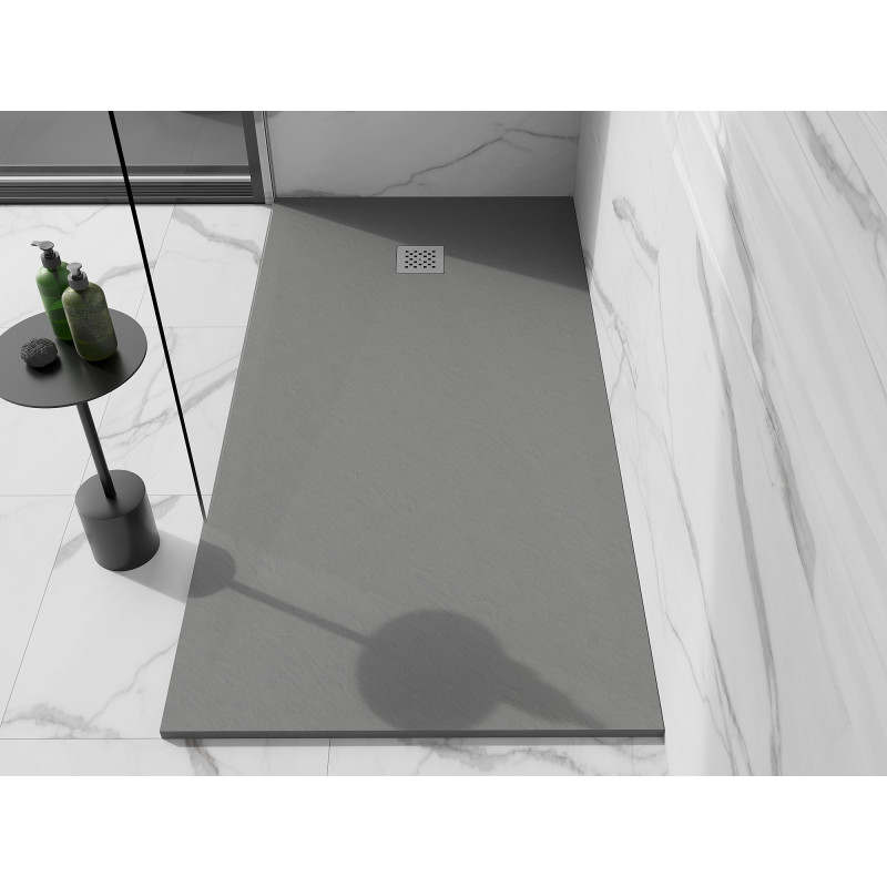 Mexen Stone+ stačiakampio formos kompozitinis dušo padėklas 200 x 80 cm, pilkas-betoninis - 44618020
