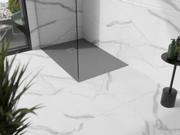 Mexen Stone+ stačiakampis kompozitinis dušo padėklas 110 x 90 cm, pilkas-betonas - 44619011