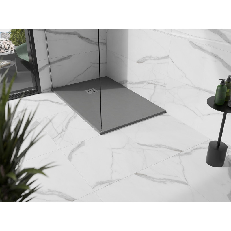 Mexen Stone+ stačiakampis kompozitinis dušo padėklas 130 x 90 cm, pilkas-betonas - 44619013