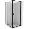 Mexen Mist-B dešinysis dušo kabinas 70 x 70 cm, juodas rėmas, juoda - 8A2T-070-070-70-70-P