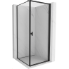 Mexen Mist-B stačiakampė dušo kabina dešinė 70 x 70 cm, juodas rėmas, juoda - 8A2T-070-070-70-70-P