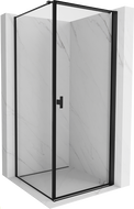 Mexen Mist-B dešinysis dušo kabinas 70 x 70 cm, juodas rėmas, juoda - 8A2T-070-070-70-70-P