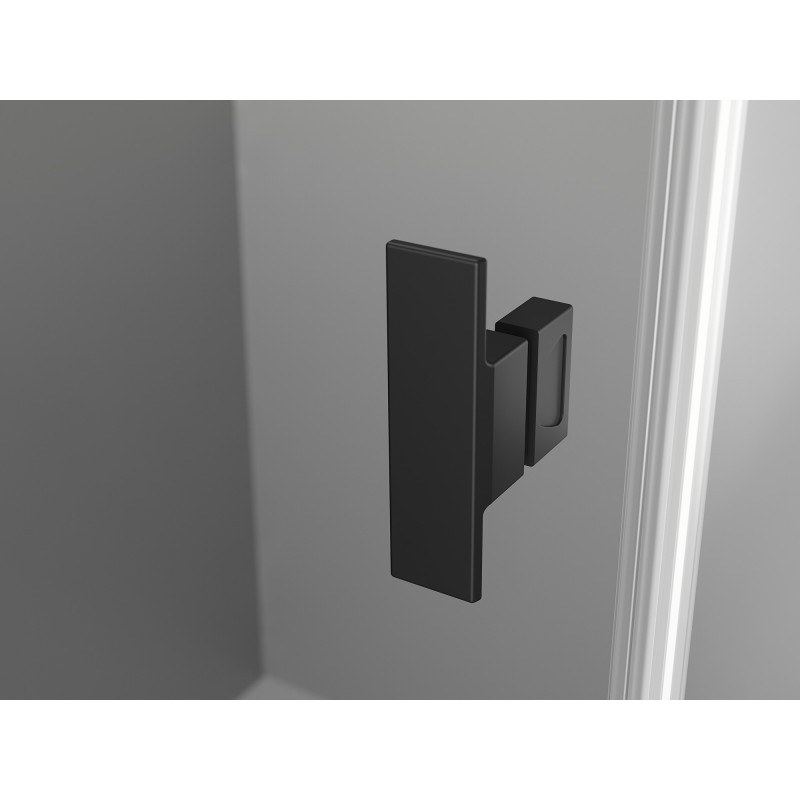 Mexen Mist-B dešimties dešinės 90 x 75 cm, juodas langas, juodas - 8A2T-090-075-70-77-P