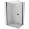 Mexen Mist-B Duo gretinėjimas kabinos 100 x 75 cm, skaidrus, juodas - 8A2-100-075-70-00