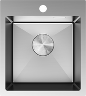 Mexen Solix plieninė kriauklė 1 skyrius 400 x 450 mm, nerūdijantis plienas - 6401401000-01