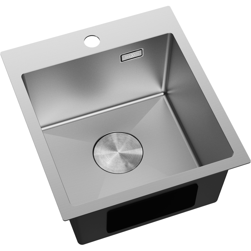 Mexen Solix plieninė kriauklė 1 skyrius 400 x 450 mm, nerūdijantis plienas - 6401401000-01