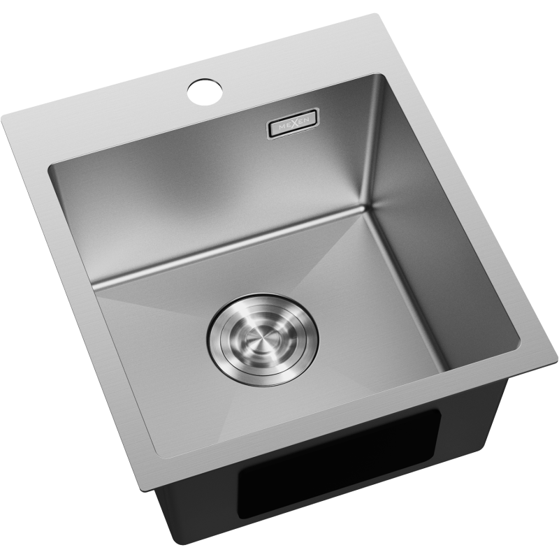 Mexen Solix plieninė kriauklė 1 skyrius 400 x 450 mm, nerūdijantis plienas - 6401401000-01