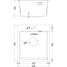 Mexen Solix plieninė kriauklė 1 skyrius 400 x 450 mm, inox - 6401401000-01
