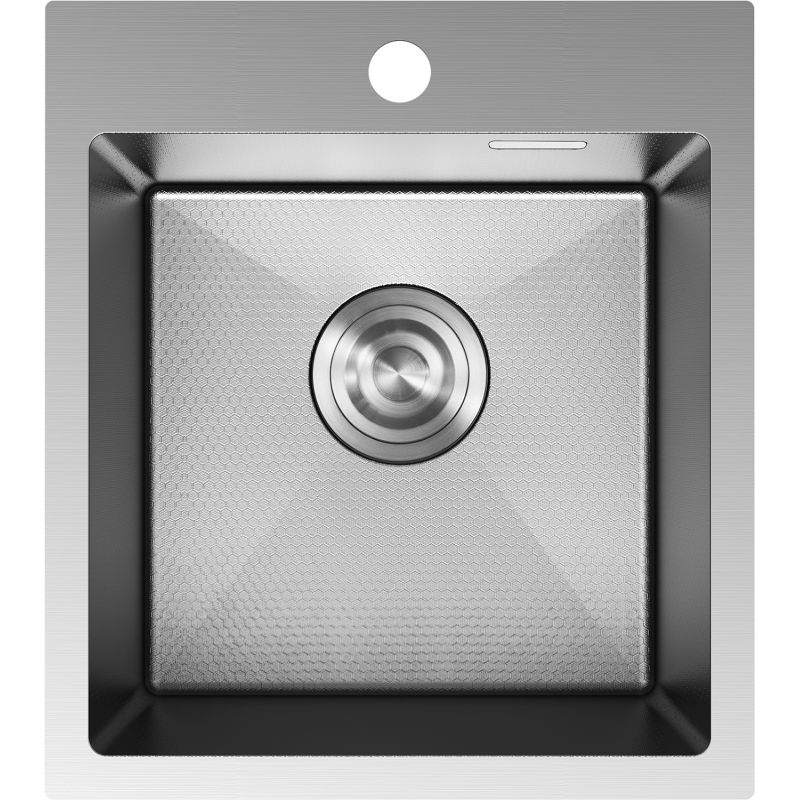 Mexen Solix plieninė virtuvės kriauklė 1 skyrius 400 x 450 mm, inox HC - 6401401000-01HC