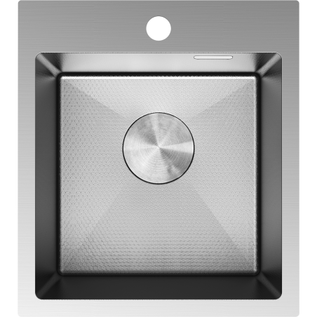 Mexen Solix plieninė virtuvės kriauklė 1 skyrius 400 x 450 mm, inox HC - 6401401000-01HC