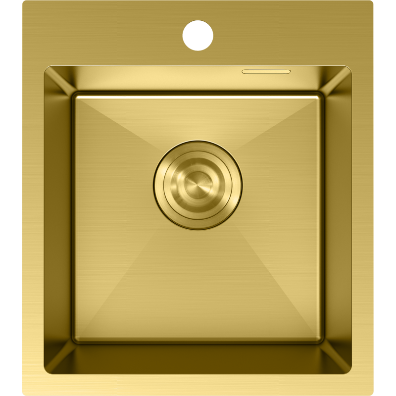 Mexen Solix nerūdijančio plieno virtuvės kriauklė su viena kamera 400 x 450 mm, auksinė - 6401401000-55
