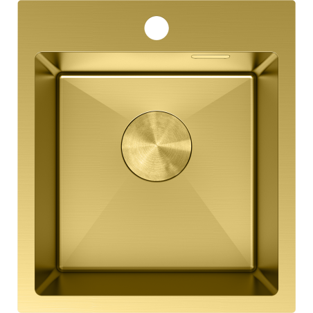 Mexen Solix nerūdijančio plieno virtuvės kriauklė su viena kamera 400 x 450 mm, auksinė - 6401401000-55