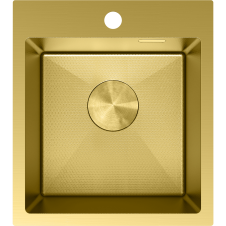 Mexen Solix plieninė kriauklė, vienos kameros, 400 x 450 mm, auksinė HC - 6401401000-55HC