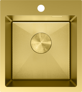 Mexen Solix plieninė kriauklė, vienos kameros, 400 x 450 mm, auksinė HC - 6401401000-55HC