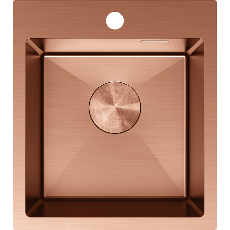 Mexen Solix plieninė vienos sekcijos kriauklė 400 x 450 mm, varis - 6401401000-65