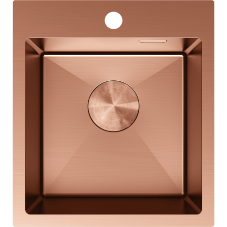 Mexen Solix plieninė vienos sekcijos kriauklė 400 x 450 mm, varis - 6401401000-65