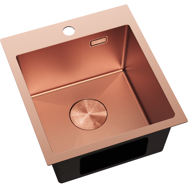Mexen Solix plieninis vienos dalies kriauklė 400 x 450 mm, varis HC - 6401401000-65HC
