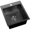 Mexen Solix nerūdijančio plieno plautuvė 1 skyrius 400 x 450 mm, juoda - 6401401000-70