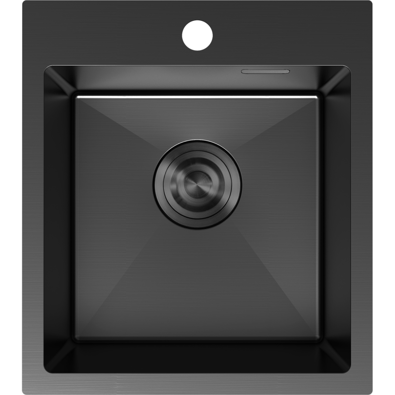 Mexen Solix nerūdijančio plieno plautuvė 1 skyrius 400 x 450 mm, juoda - 6401401000-70
