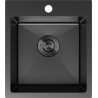 Mexen Solix nerūdijančio plieno plautuvė 1 skyrius 400 x 450 mm, juoda - 6401401000-70